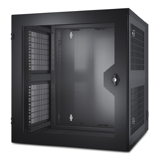 APC NetShelter 13U Wallmount Rack Cabinet Vented Door Double Hinged Server Depth AR100HD