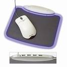 משטח מאיר לעכבר עם מפצל USB