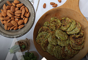 לביבות ברוקולי גבינת פוקרינו ואגוזי מלך (ירוק)