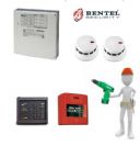מערכת גילוי אש BENTEL ל2 גלאים כולל התקנה