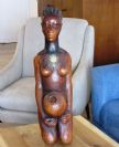 פסל אישה אפריקאית מעץ אבונה