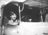 Dora drives a truch in the British army in North Africa