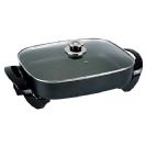 מחבת חשמלי 1500w תוצרת Normande בעל מכסה זכוכית עמיד במיוחד ו בקרת טמפרטורה