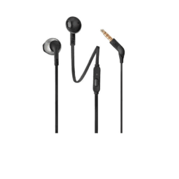 תמונה של אוזניות כפתור JBL T205 שחור תמונה של אוזניות כפתור JBL T205 שחור