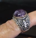 טבעת מהממת בעבודת יד משובצת באמטיסט