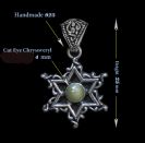 Star of David  designed  with  Cats Eye Crisobril 4 mm