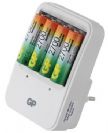מטען + 4 סוללות AA 2700mAh מבית GP