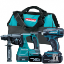 סט פטישון + אימפקט + בטריות 4AH 18V דגם DLX2167T מבית makita