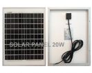 פנל סולארי 20W וואט מונו + 3 מטר כבל
