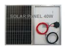 פנל סולארי 40W וואט מונו + 3 מטר כבל