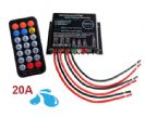 בקר טעינה סולארי מוגן מים 20A 12/24V כולל שלט