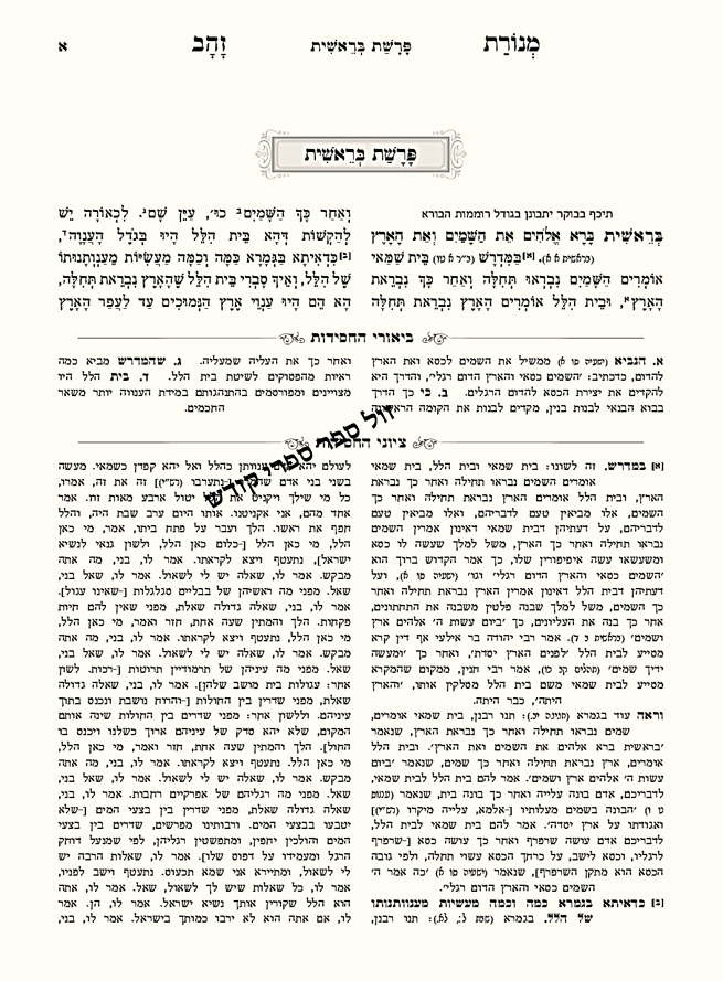 מנורת הזהב מבואר עוז והדר