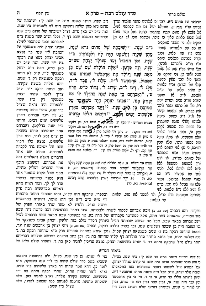 "סדר עולם רבה" , סדר עולם רבא" זכרון אהרון