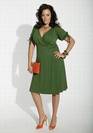 Angie Faux Wrap Dress ירוקה