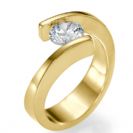 טבעת אירוסין "דניאלה" אשר השיבוץ נעשה על ידי שימוש בלחץ והיהלום מרחף.