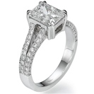טבעת אירוסין "Hollywood" בעיצוב מאהובים על השטיח האדום, הטבעת משובצת ב 80 יהלומים במשקל של כ- 0.43 קרט בצבע F וניקיון SI1.