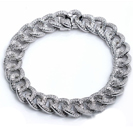 Mens Bracelets - Sterling Silver 925 Bracelet with cz stone possible length - 16.5, 17.8 19 20.3 or 21.6cm