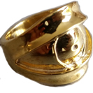 טבעת נגד "עין הרע" עשויה כסף 925 ומצופה בזהב צהוב 14K.