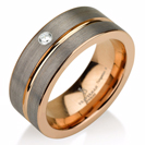 Black Gunmetal Tungsten Ring Rose Gold Wedding Band Diamond Ring Tungsten 9mm Tungsten Ring Man Wedding Band Male Women Stripe