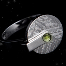 Meteor Ring 'Spacecraft' - Meteorite Ring - Natural Meteorite Ring - Meteorite Band - Meteorite Ring