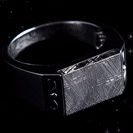 Meteor Ring 'Royal Iris' - Meteorite Ring - Natural Meteorite Ring - Meteorite Band - Meteorite Ring - Sterling Silver