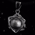 Meteorite Necklace - Meteorite Jewelry - Hexagram - Hexagram Pendant - Hand Crafted Meteorite - Sterling Silver Pendant 'Braveheart'