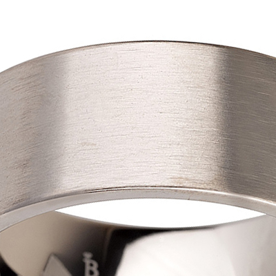 Titanium wedding bands - Wide brushed titanium ring - 9mm