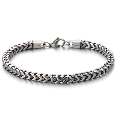 Mens Bracelets - Braided titanium bracelet 4.5cm wide and 22cm long