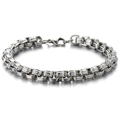 Mens Bracelets - 'Rolo' titanium bracelet 8.5mm wide and 23cm long