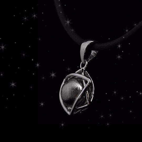 Meteorite Necklace - Meteorite Jewelry - Hexagram 