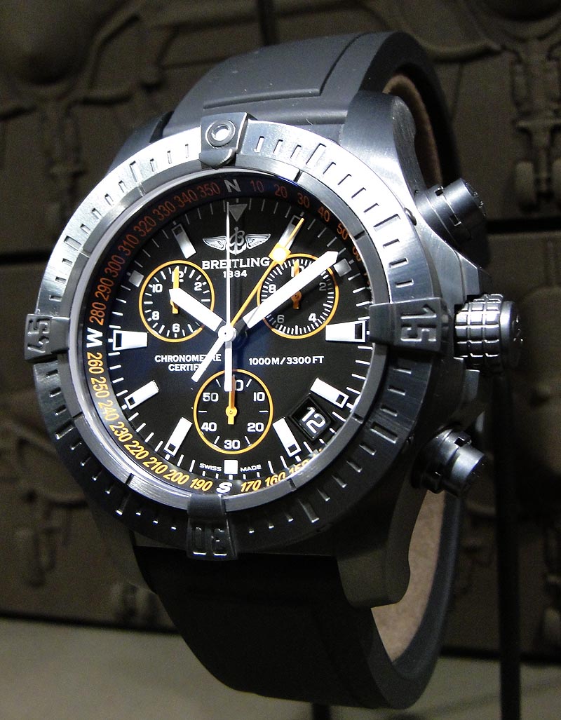 breitling super avenger black steel