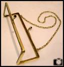 Tiffany Art deco 14K gold evening bag frame and chain