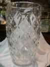 Very heavy cut crystal vase signed 'Baccarat"