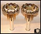 A pair of contemporary 925 sterling silver and gilt Torah Finials