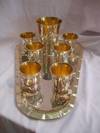 Sterling Kiddush Cup Matching Cups & Tray