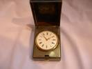 Antique French Solid Silver & Enamel Travelling Clock Box