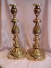 Pair of Large Antique Solid Silver English Candlesticks,Morris Salkind