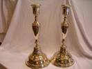 Large Solid Silver Antique Austro Hungarian Candlesticks