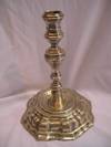 18th Century Single Solid Silver Hungarian Candlestick