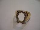 18K Horseshoe Diamond Ring