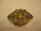 Victorian Gold & Silver Rose Diamond Brooch