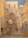 Harold G. Gray Watercolour "El Wad Street" Jerusalem