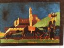 Bezalel Painting Stencilled on Velvet Tower of David
