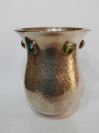 Contemporary Steling Silver Hand Beaten Kiddush Cup