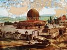 Reverse Painting on Glass Jerusalem Temple of Solomon