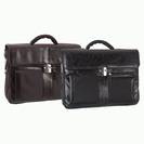 תיק עסקים למחשב משולב בד עם עור BM7034