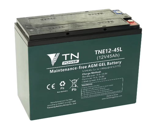 מצבר ג'ל פריקה עמוקה 12V-45Ah תוצרת TIANNENG