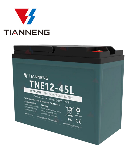 מצבר ג'ל פריקה עמוקה 12V-45Ah תוצרת TIANNENG