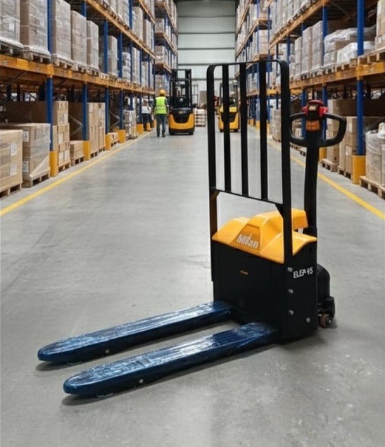 עגלת משטחים חשמלית 1.5 טון עם מגן מטען