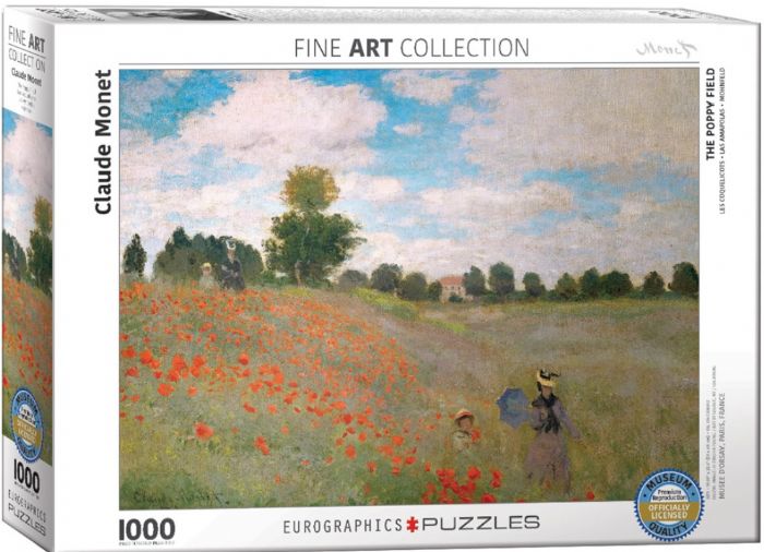 פאזל 1000 חלקים - ציור של מונה - דה פופי פילד